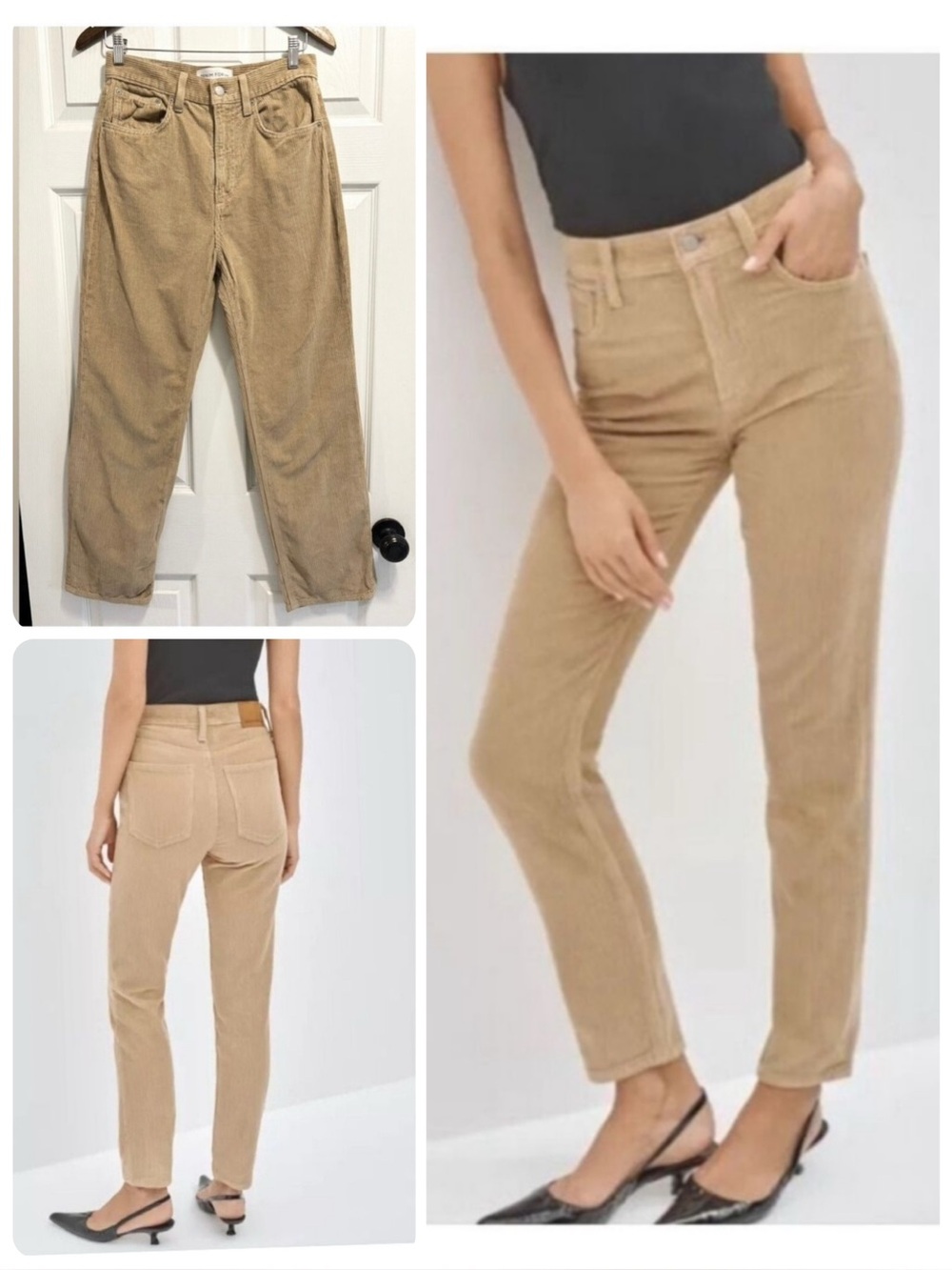 Aritzia Denim Forum The Joni High Rise Loose Corduroy PantsTan Jeans Size 26